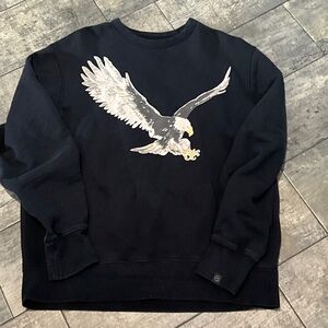 rag & bone Navy Eagle Graphic Men's Sweatshirt